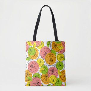 Citrus green back all over tote bag