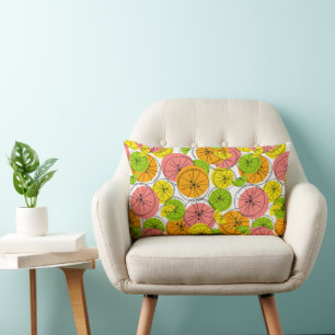 Citrus green back Lumbar Pillow