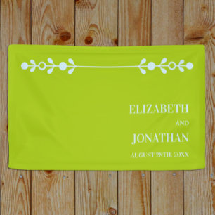 Citrus Green & Coastal Blue Wedding Banner