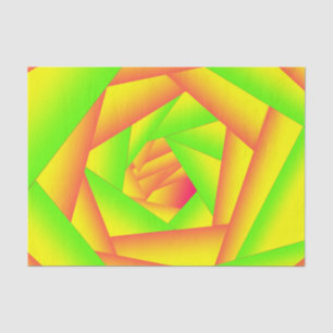 Citrus Green Orange Yellow Ombre Abstract Design Tissue Paper