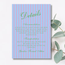 Citrus Green Retro Blue Pink Stripe Details