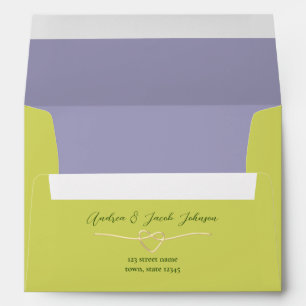 Citrus Green Wedding Envelope