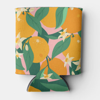 Citrus Hand-Drawn Vintage Style Can Cooler