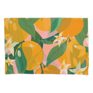 Citrus Hand-Drawn Vintage Style Pillowcase