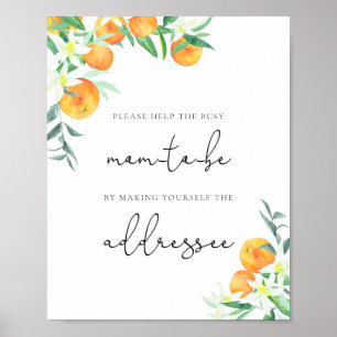 Citrus Help the Busy Mum-to-Be Address an Envelope Poster