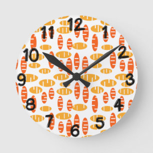 Citrus Holey Ovals  Round Clock