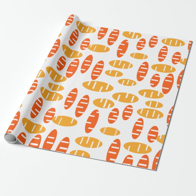 Citrus Holey Ovals  Wrapping Paper (Unrolled)