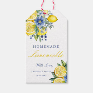 Citrus Homemade Limoncello Lemon Wedding favours Gift Tags
