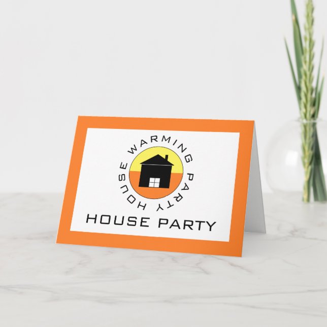 Citrus House Logo, Housewarming Party Invitation (Front)