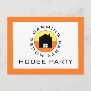 Citrus House Logo, Housewarming Party Invitation Postcard