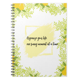 Citrus-Inspired Motivational  Notebook