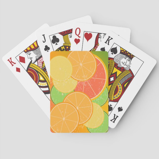 Citrus Joy Playing Cards (Back)