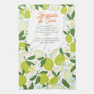 Citrus Kitchen Tea Towel - Recipe Design