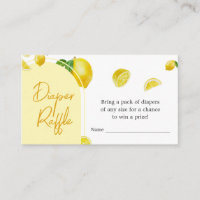 Citrus Lemon Baby Shower Diaper Raffle
