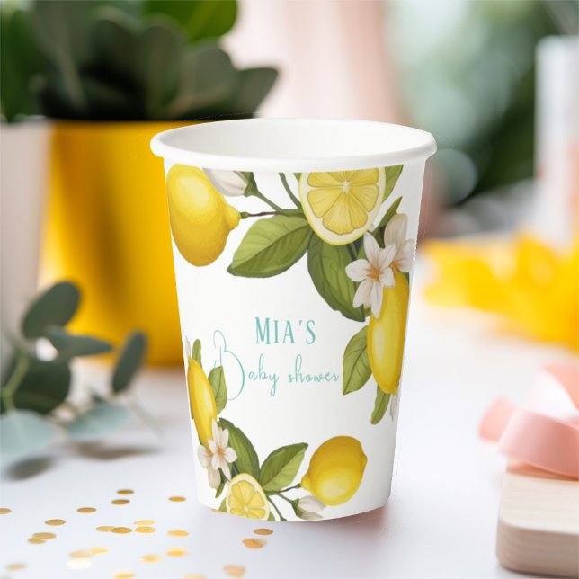 citrus lemon Baby shower  Paper Cups (Creator Uploaded)