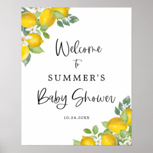Citrus Lemon Baby Shower Welcome Sign