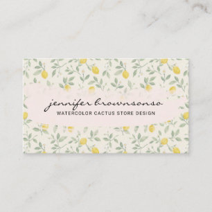 Citrus Lemon Botanical Fresh Business Card