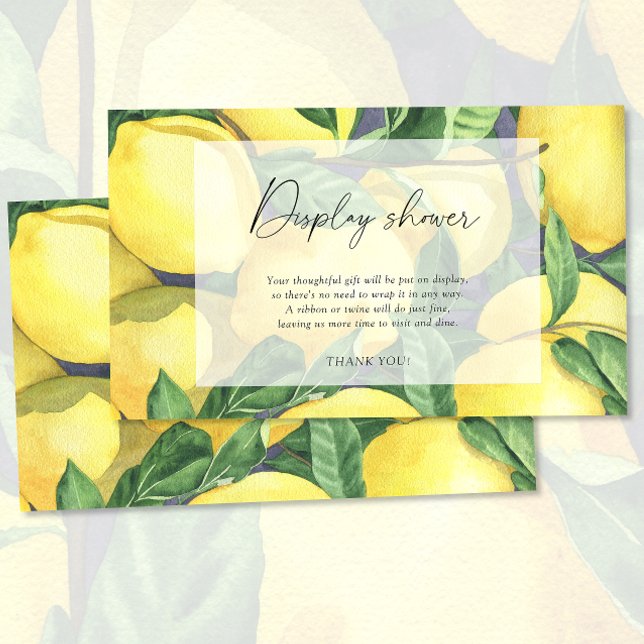 Citrus lemon - display shower enclosure card (Creator Uploaded)