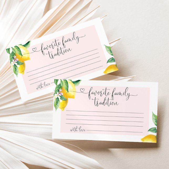 Citrus lemon favourite family tradition enclosure card (Creator Uploaded)