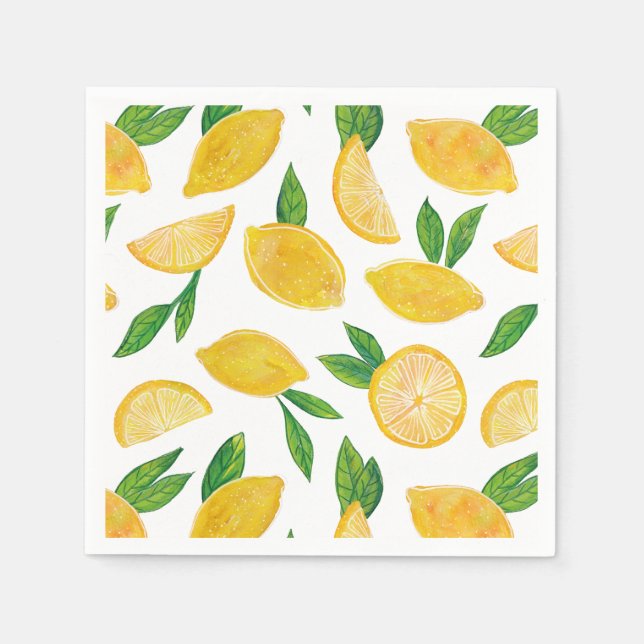 Citrus Lemon Fruit pattern Napkin (Front)