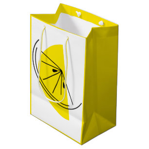 Citrus Lemon gift bag medium yellow