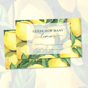 Citrus lemon - Guess how many lemons Enclosure Card