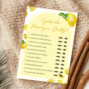 Citrus Lemon Guess Who Mummy or Daddy Game