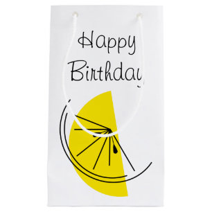 Citrus Lemon Happy Birthday gift bag small