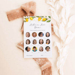 Citrus Lemon Labour or Love Baby Shower Game Card