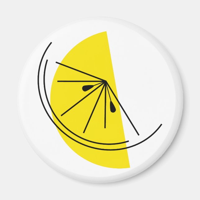 Citrus Lemon magnet round (Front)