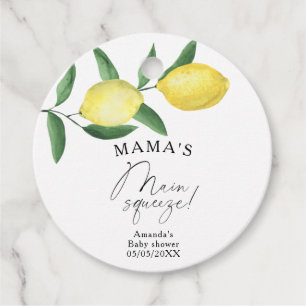 Citrus Lemon - Mama's main squeeze baby shower Favour Tags