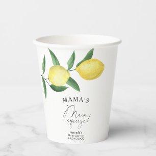 Citrus Lemon - Mama's main squeeze baby shower Paper Cups