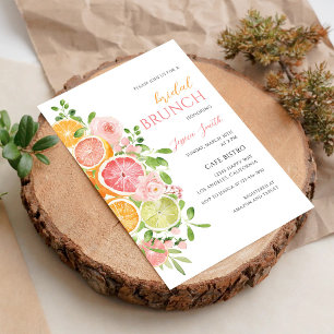 Citrus Lemon Mediterranean Bridal Shower Invitation