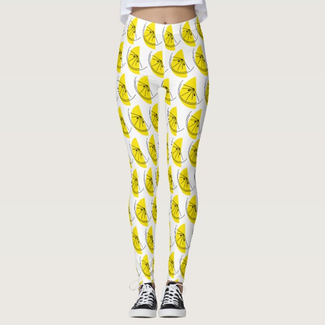 Citrus Lemon Multi leggings (Front)