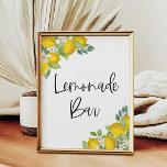 Citrus Lemon Party Lemonade Bar Sign<br><div class="desc">Citrus Lemon Party Lemonade Bar Sign</div>