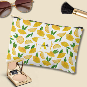 Citrus Lemon pattern Accessory Pouch