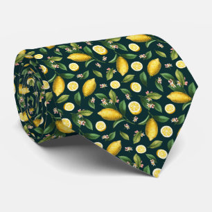  Citrus Lemon Pattern Tie