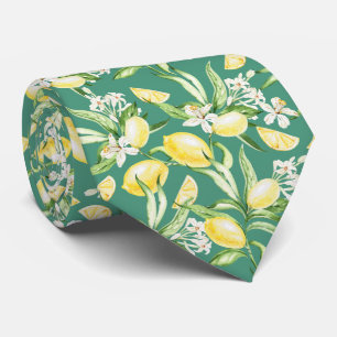 Citrus Lemon Pattern Tie
