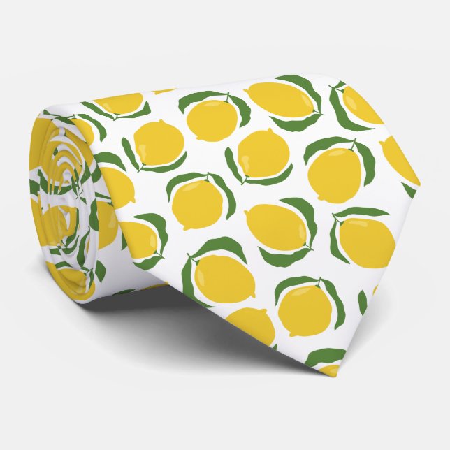 Citrus Lemon pattern Tie (Rolled)
