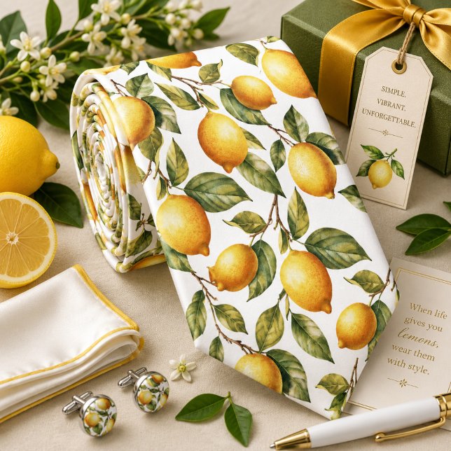 Citrus Lemon pattern Tie (Creator Uploaded)