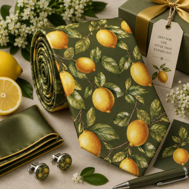 Citrus Lemon pattern Tie (Creator Uploaded)