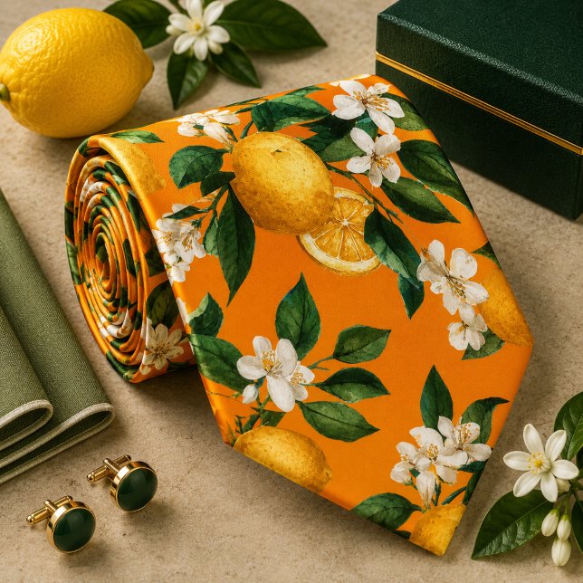 Citrus Lemon pattern Tie (Creator Uploaded)