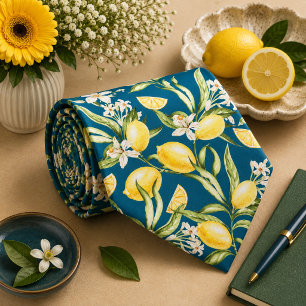 Citrus Lemon Pattern Tie
