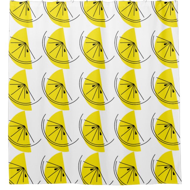 Citrus Lemon shower curtain (Front)