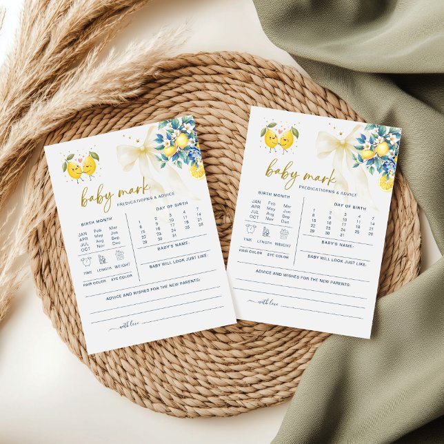 Citrus Lemon Sweetie Baby Predictions Advice Game (Creator Uploaded)