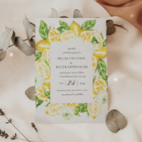 Citrus Lemon Tree Destination Wedding Invitation