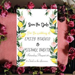 Citrus Lemon Wedding Yellow Lemon  Invitation