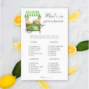 Citrus lemon - What's in your purse game