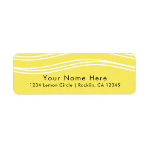 Citrus Lemon Yellow & White Wave Modern Wedding