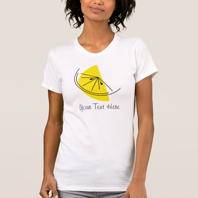 Citrus Lemon 'Your Text' Ladies' t-shirt (Front)